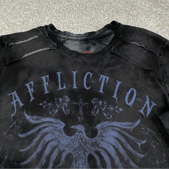 AFFLICTION Men's Long Sleeve Reversible Thermal Shirt AC GRAVEL CHIEF. XXL - Picture 12 of 15